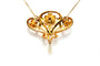 Collier Collier Art nouveau en or jaune 18 carats, rubis, diamants taille rose et perle 58 Facettes B836