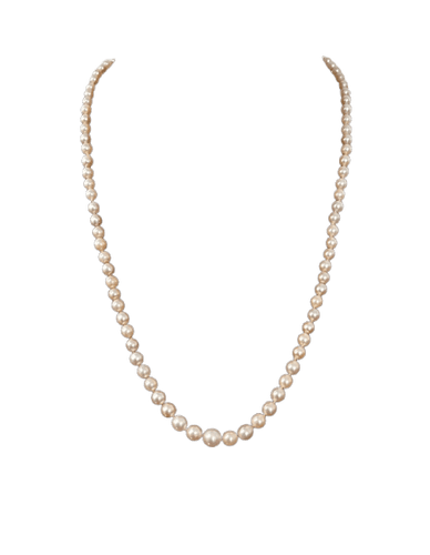 Collier Collier Art déco en chute de perles de culture, fermoir en or gris 18K et diamants 58 Facettes 000