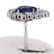 Bague 54 Bague en or blanc 18 kt avec saphir poire et diamants 58 Facettes AN P8 (05229)