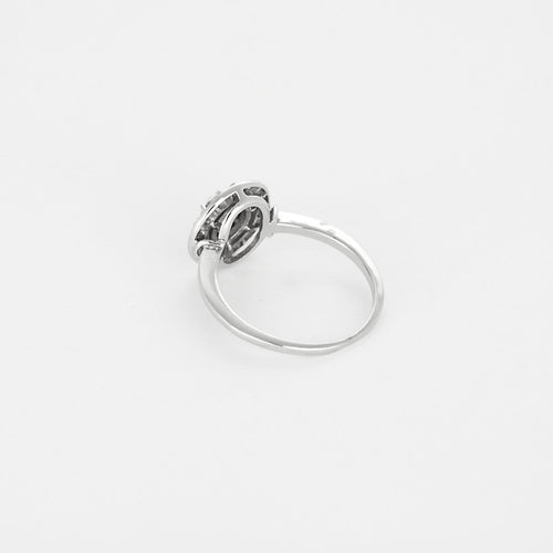 Bague 50 Charmante bague cible en or blanc et diamants 58 Facettes B260067