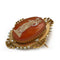 Pendentif Broche pendentif en or jaune 750‰ avec camée agate et perles 58 Facettes 260077R