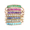 Bague 53 Bague harem victorienne à sept anneaux de pierres précieuses, vers 1890 58 Facettes 26026-0224
