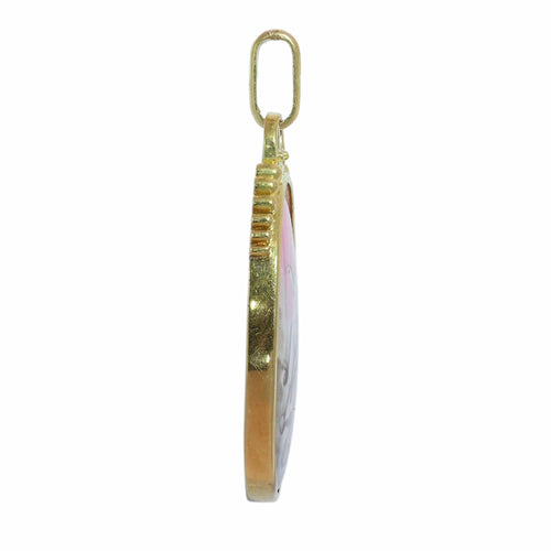 Pendentif Pendentif géorgien en or avec émail grisaille représentant deux chérubins 58 Facettes 26065-0293