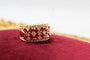 Bague 56 Bague large rubis et diamants en or jaune 58 Facettes 250630