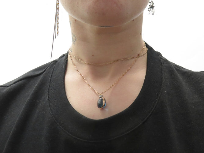 Collier Pomellato Nudo Classic - Collier pendentif en or rose 18k avec topaze 58 Facettes 273898