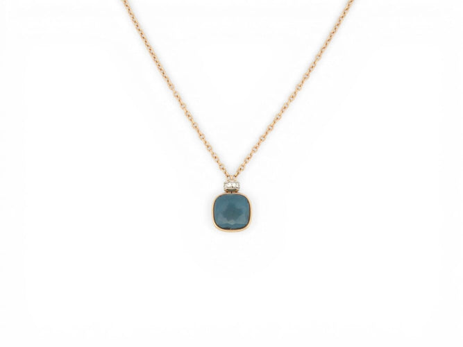 Collier Pomellato Nudo Classic - Collier pendentif en or rose 18k avec topaze 58 Facettes 273898