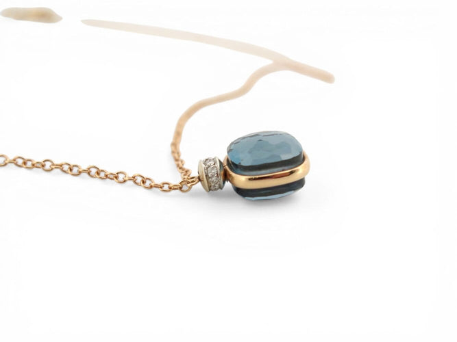Collier Pomellato Nudo Classic - Collier pendentif en or rose 18k avec topaze 58 Facettes 273898