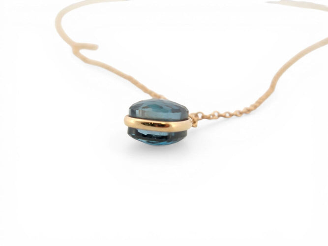 Collier Pomellato Nudo Classic - Collier pendentif en or rose 18k avec topaze 58 Facettes 273898