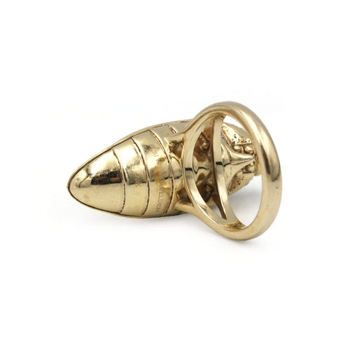 Bague 54 Bibi van der Velden Scarabée - Bague en or jaune avec diamants et tsavorites 58 Facettes 250368R