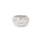 Bague 49 Bague jonc pavée de diamants en or gris 18 carats 58 Facettes BD196