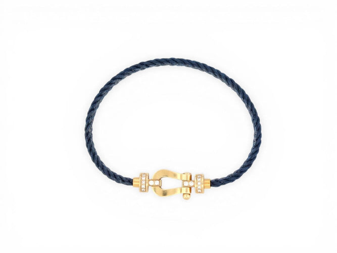 Bracelet FRED Force 10 - Bracelet moyen modèle en or jaune 18k et diamants 58 Facettes 273902