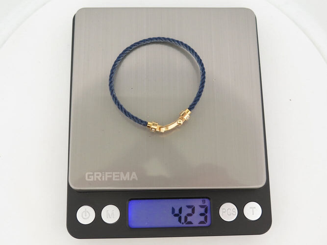 Bracelet FRED Force 10 - Bracelet moyen modèle en or jaune 18k et diamants 58 Facettes 273902