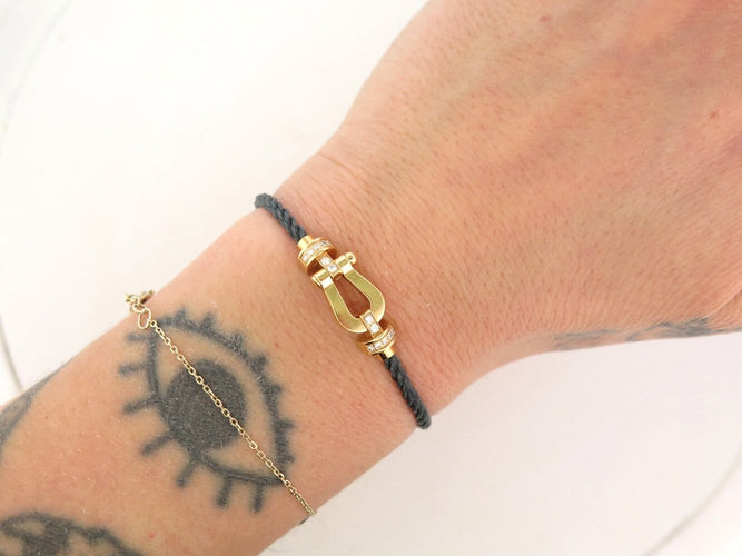 Bracelet FRED Force 10 - Bracelet moyen modèle en or jaune 18k et diamants 58 Facettes 273902