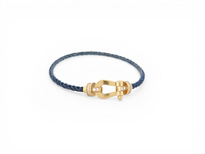 Bracelet FRED Force 10 - Bracelet moyen modèle en or jaune 18k et diamants 58 Facettes 273902