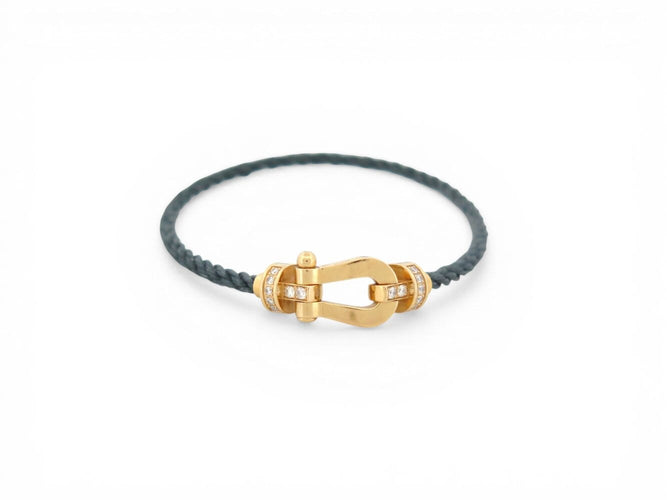 Bracelet FRED Force 10 - Bracelet moyen modèle en or jaune 18k et diamants 58 Facettes 273902