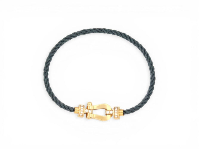 Bracelet FRED Force 10 - Bracelet moyen modèle en or jaune 18k et diamants 58 Facettes 273902