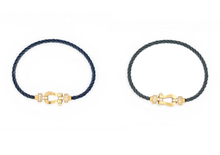 Bracelet FRED Force 10 - Bracelet moyen modèle en or jaune 18k et diamants 58 Facettes 273902