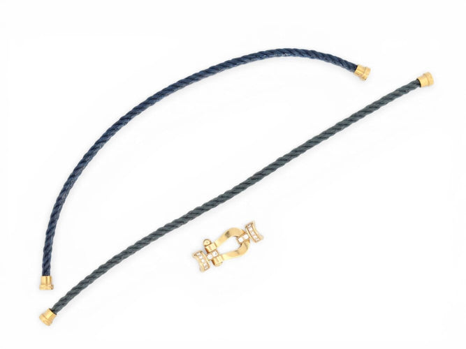 Bracelet FRED Force 10 - Bracelet moyen modèle en or jaune 18k et diamants 58 Facettes 273902