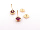 Boucles d'oreilles Poiray Lolita - Boucles d'oreilles puces en or jaune 18k et rhodolites 58 Facettes 273755