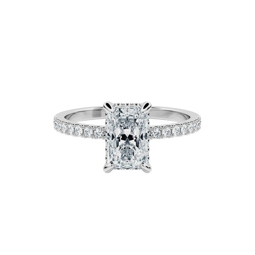 Bague 54 ANADIA - Bague en or blanc avec diamants de laboratoire 1,85 ct 58 Facettes UKD364773MM