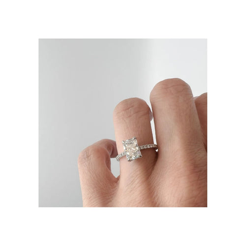 Bague 54 ANADIA - Bague en or blanc avec diamants de laboratoire 1,85 ct 58 Facettes UKD364773MM