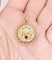 Pendentif Pendentif médaille d’amour en or rose 18k, rubis synthétique 58 Facettes A06908