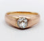 Bague 58.5 Bague jonc antique en or rose 18k avec diamant taille ancienne 58 Facettes A06899