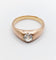 Bague 58.5 Bague jonc antique en or rose 18k avec diamant taille ancienne 58 Facettes A06899