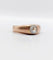 Bague 58.5 Bague jonc antique en or rose 18k avec diamant taille ancienne 58 Facettes A06899