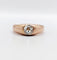 Bague 58.5 Bague jonc antique en or rose 18k avec diamant taille ancienne 58 Facettes A06899