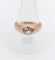 Bague 58.5 Bague jonc antique en or rose 18k avec diamant taille ancienne 58 Facettes A06899