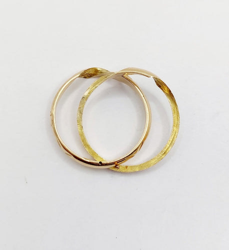 Bague 59 Alliance jumelée victorienne - Bague en or rose 18 k (circa 1880) 58 Facettes A06860