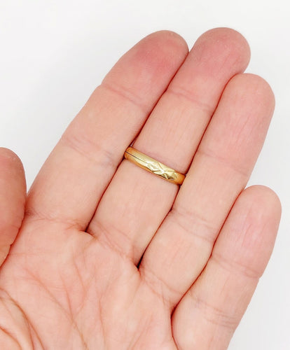 Bague 59 Alliance jumelée victorienne - Bague en or rose 18 k (circa 1880) 58 Facettes A06860
