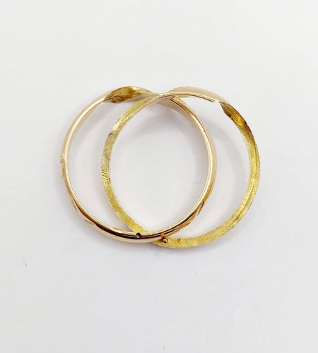 Bague 59 Alliance jumelée victorienne - Bague en or rose 18 k (circa 1880) 58 Facettes A06860
