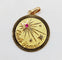Pendentif Pendentif médaille Étoile d'amour en or jaune 18k et rubis 58 Facettes A06867