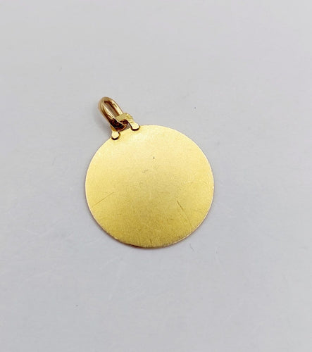 Pendentif Pendentif médaille Étoile d'amour en or jaune 18k et rubis 58 Facettes A06867