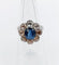 Bague 48 Bague marguerite antique en or blanc 18k et platine, saphir et diamants 58 Facettes A06876