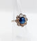 Bague 48 Bague marguerite antique en or blanc 18k et platine, saphir et diamants 58 Facettes A06876