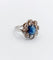 Bague 48 Bague marguerite antique en or blanc 18k et platine, saphir et diamants 58 Facettes A06876