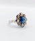 Bague 48 Bague marguerite antique en or blanc 18k et platine, saphir et diamants 58 Facettes A06876