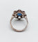Bague 48 Bague marguerite antique en or blanc 18k et platine, saphir et diamants 58 Facettes A06876