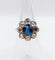Bague 48 Bague marguerite antique en or blanc 18k et platine, saphir et diamants 58 Facettes A06876