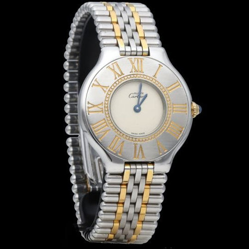 Montre Cartier Must 21 - Montre femme en or jaune et acier 28 mm 58 Facettes MT44317