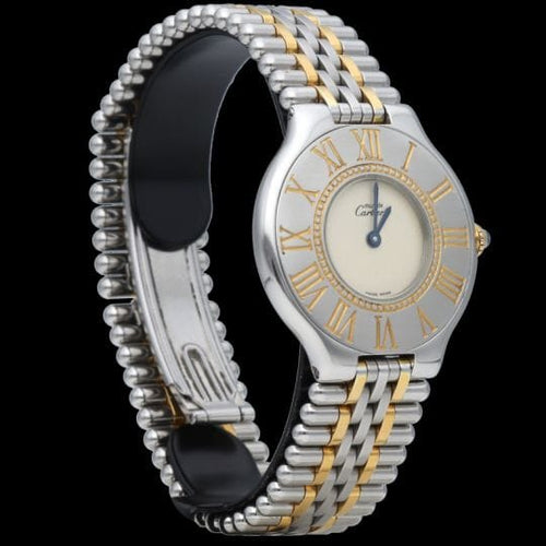 Montre Cartier Must 21 - Montre femme en or jaune et acier 28 mm 58 Facettes MT44317