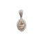 Pendentif Pendentif vintage en or blanc 18k avec diamants, marquise 0,48 ct 58 Facettes A06888