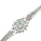 Bracelet Bracelet en or blanc 18 ct avec émeraudes et diamants 58 Facettes 41153