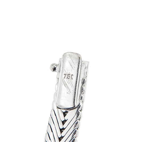 Bracelet Bracelet en or blanc 18 ct avec émeraudes et diamants 58 Facettes 41153
