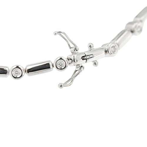 Bracelet Bracelet tennis - Bracelet en or blanc 18 ct et diamants 0,48 ct 58 Facettes 39025
