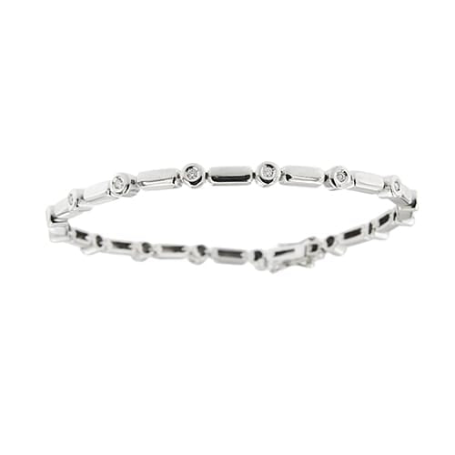 Bracelet Bracelet tennis - Bracelet en or blanc 18 ct et diamants 0,48 ct 58 Facettes 39025