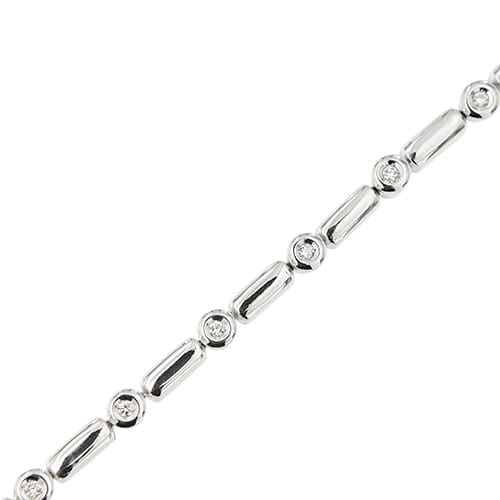Bracelet Bracelet tennis - Bracelet en or blanc 18 ct et diamants 0,48 ct 58 Facettes 39025